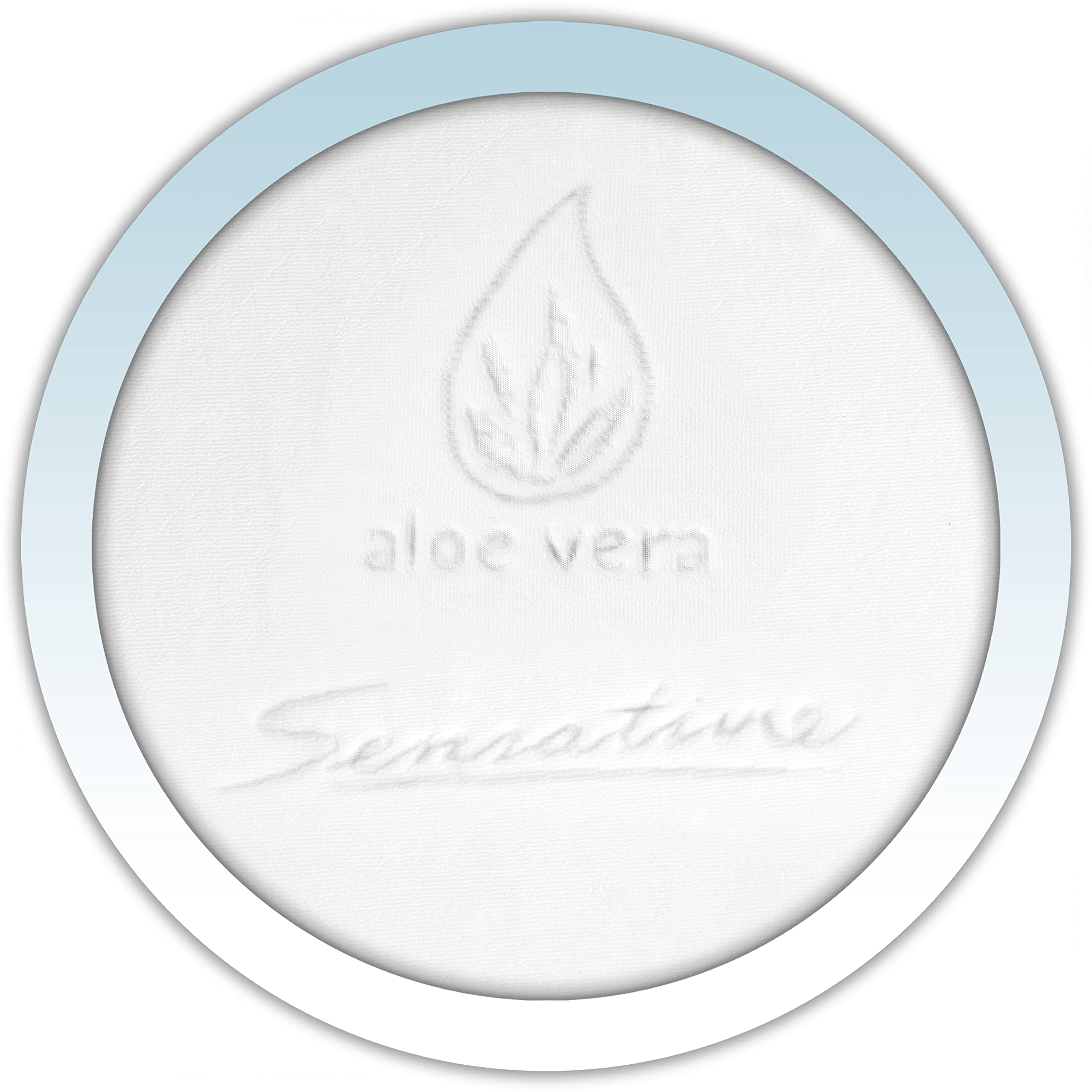 Funda de Almohada Aloe-Vera Sensitive - con Cremallera Lateral -Suave, Transpirable, Ajustable- Funda Protectora de Almohada – Especial Almohadas viscoelásticas. (40x90Cm)