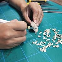 Vista 5 de XW Juego de cuchillos Hobby SKS-7 de 1.772 in y cuchillo de precisión para arte, acolchado y manualidades, 12 cuchillas adicionales