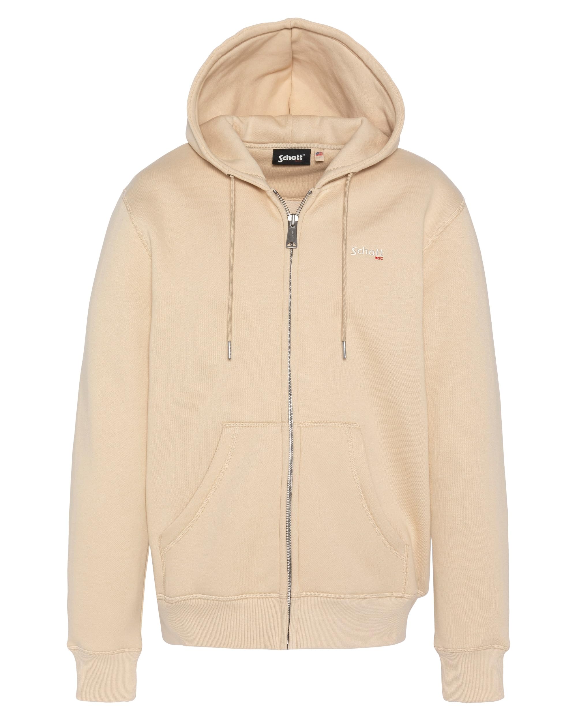 Schott NYC Swcasual3 Cardigan Sweater, Beige, XXL