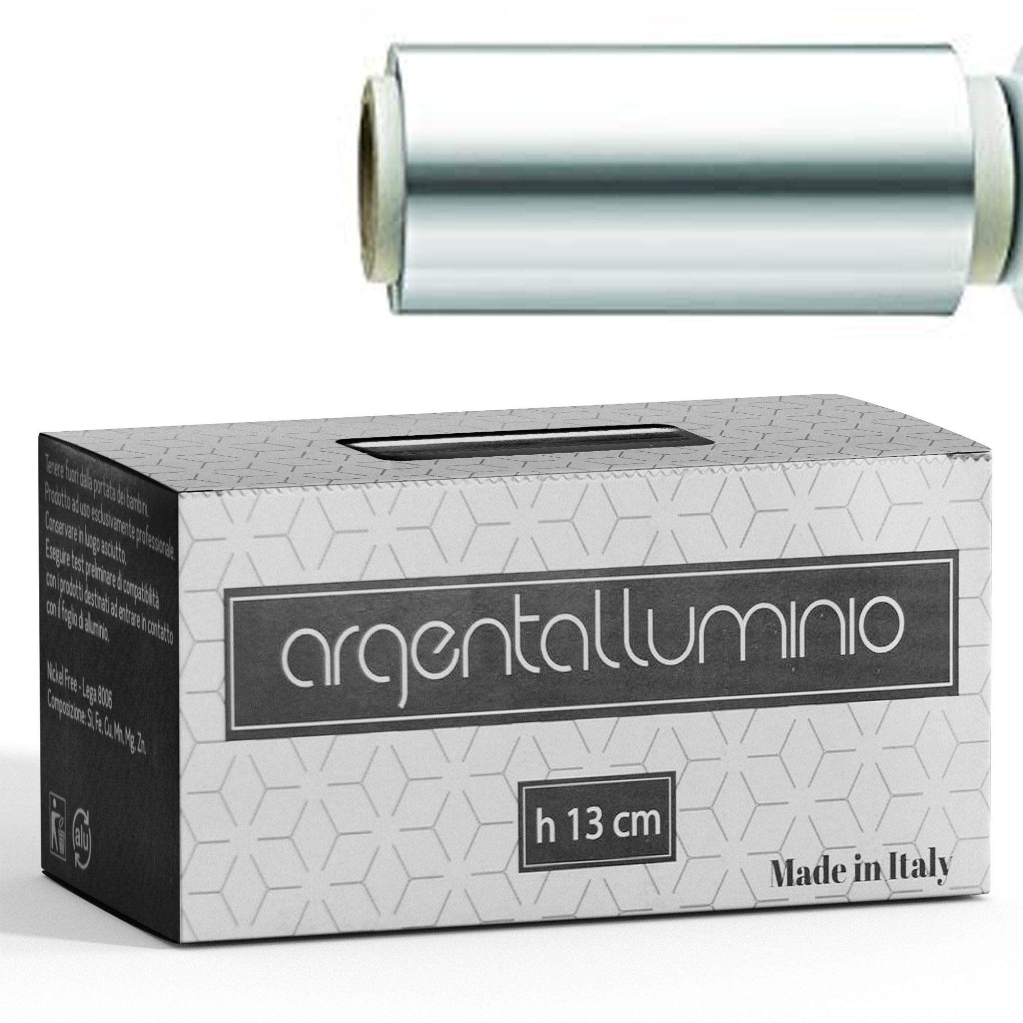 Argentalluminio Carta Stagnola Argento con Astuccio (13 cm x 130 mt)