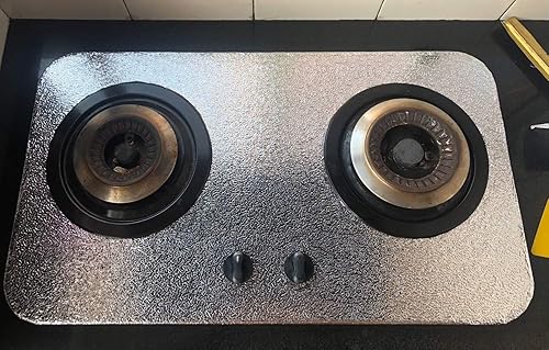 Miniatura 8 de Feisoon Papel tapiz plateado de 16 x 197 pulgadas, para despegar y pegar, papel de contacto plateado, papel de contacto impermeable para cocina,