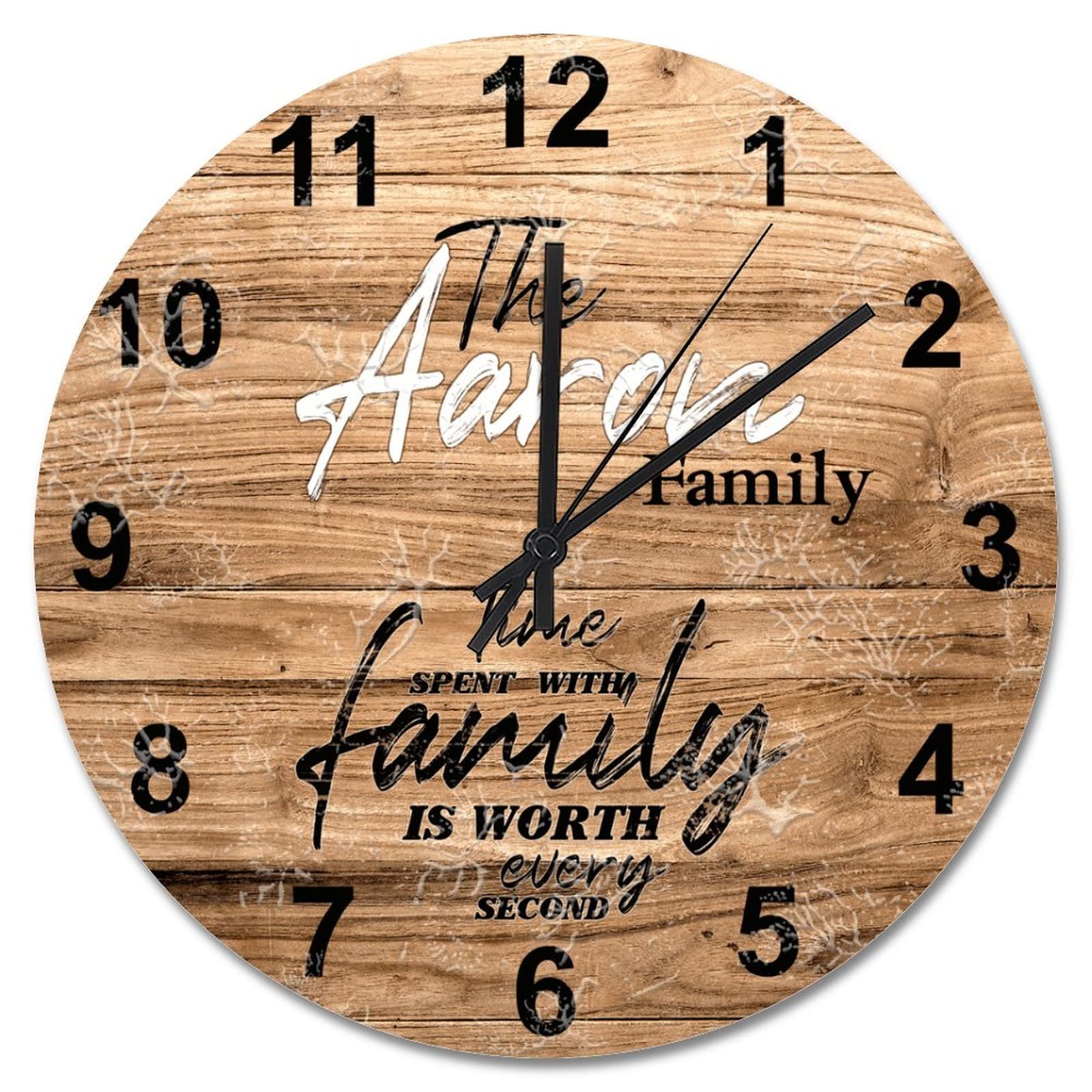 Horloge murale rustique en bois de pin : Cadeau idéal maison