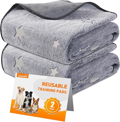 LOOBANI Almohadillas lavables para orina para perros, reutilizables de absorción rápida, tapetes impermeables para parto, tapete antideslizante para