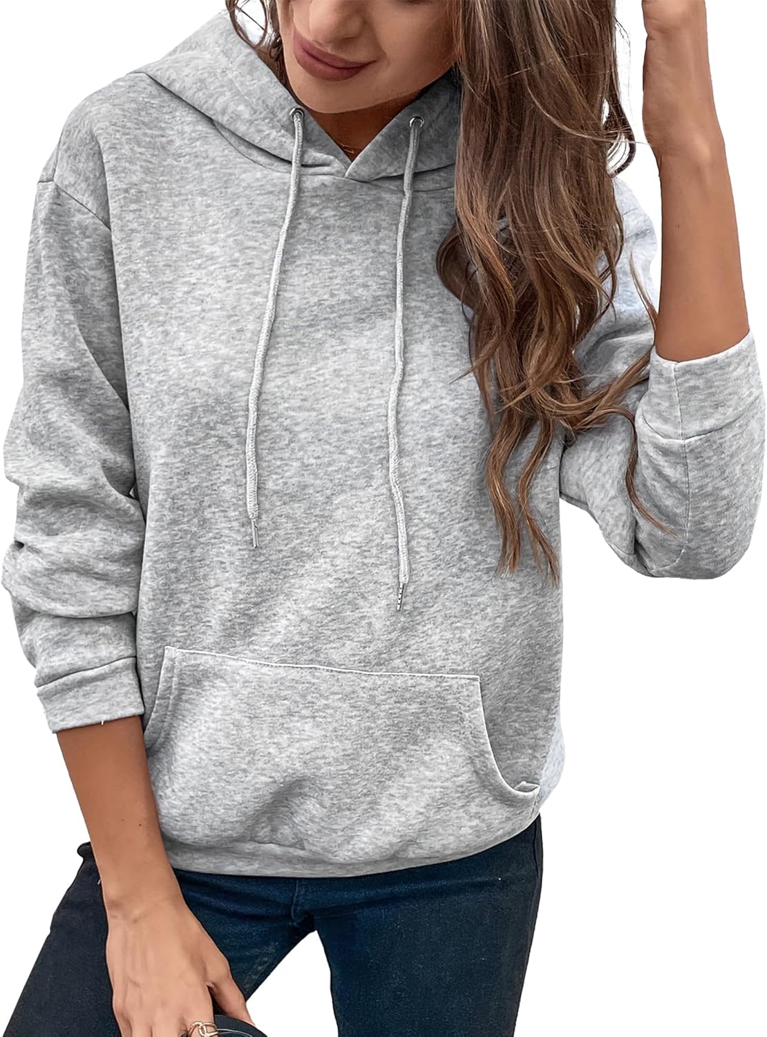 LilyCoco Womens Hoodies Long Sleeve Fall Sweatshirt Pullover Sweaters With Pocket