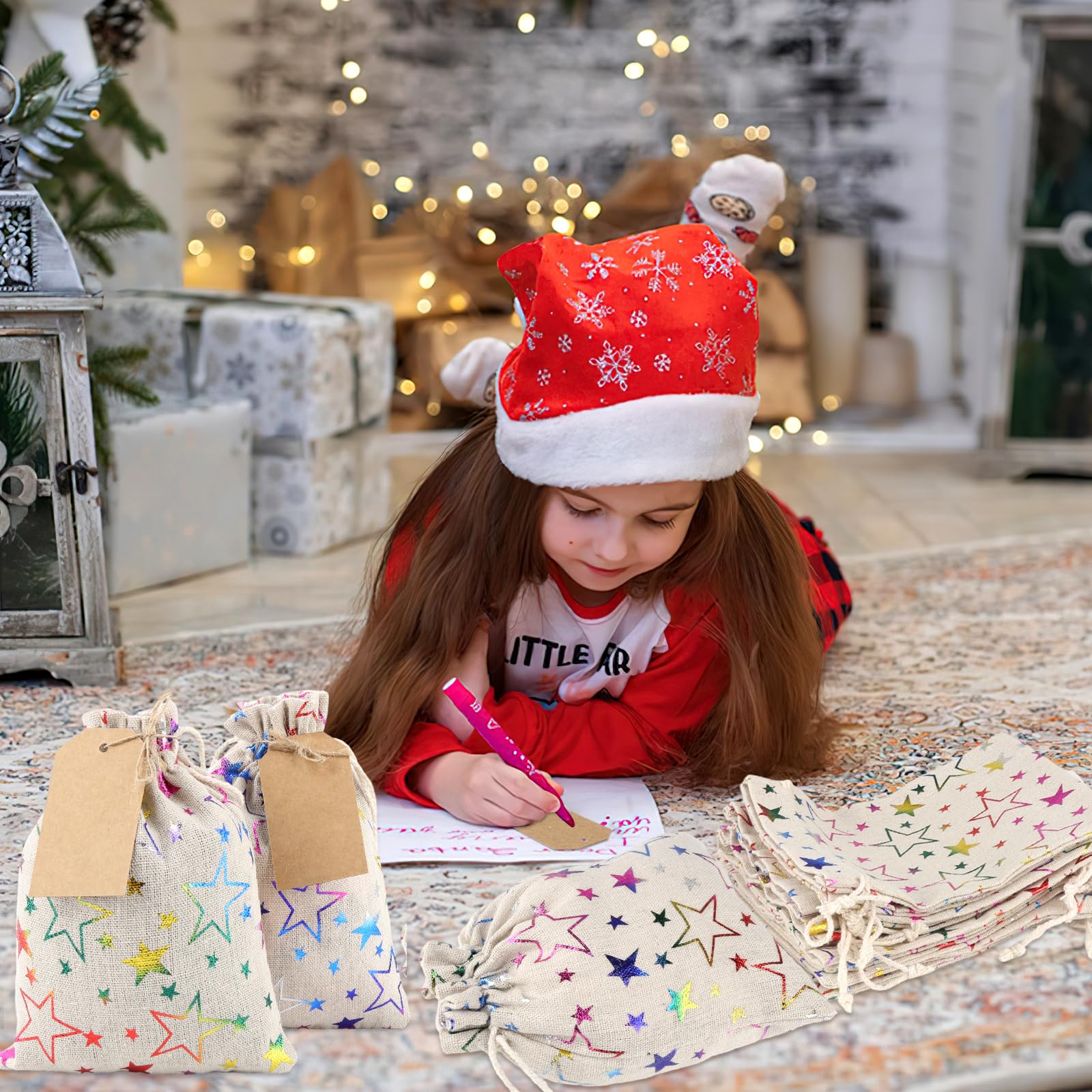 SumDirect 20 stuks jute zakjes van 13 x 18 cm, cadeauzakjes, jute zak, katoenen zakjes met trekkoord, kleine stoffen zakjes voor Kerstmis, kinderverjaardag, bruiloft, feest en Kerstmis