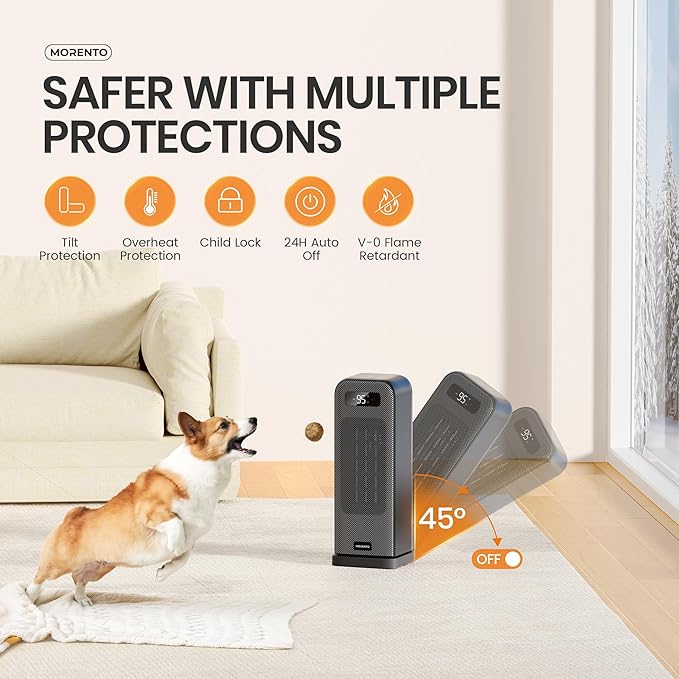 Calefactor Eléctrico Portátil Cerámico PTC 1500W 120V miniatura 7