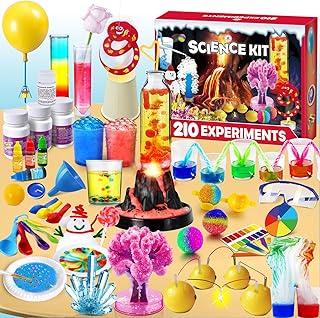 Comprar UNGLINGA Kit Científico con 210 Experimentos para Niños, Kit de Ciencias Juego de Química Laboratorio Set, Juguete CTIM Educativo Ideas de Regalo de Cumpleaños, Volcán, Cristales