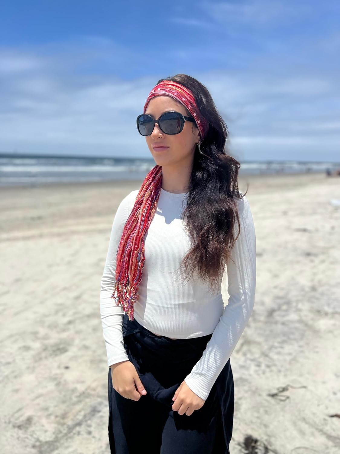 Humble Hilo Multi-Colored Scarf/Shawl for Women Lightweight Head or Neck Scarf - Image 5