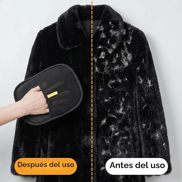 Foto 4 de 6 de Cloxtralon 2 Guantes antipelos para Mascotas, Doble Cara, Reutilizable, para Gato, Perro, antiestático