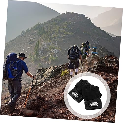 Miniatura 5 de YARNOW 2 pares de guantes para entrenamiento, guantes de fitness para hombre, guantes de entrenamiento para hombre, guantes de gimnasio para