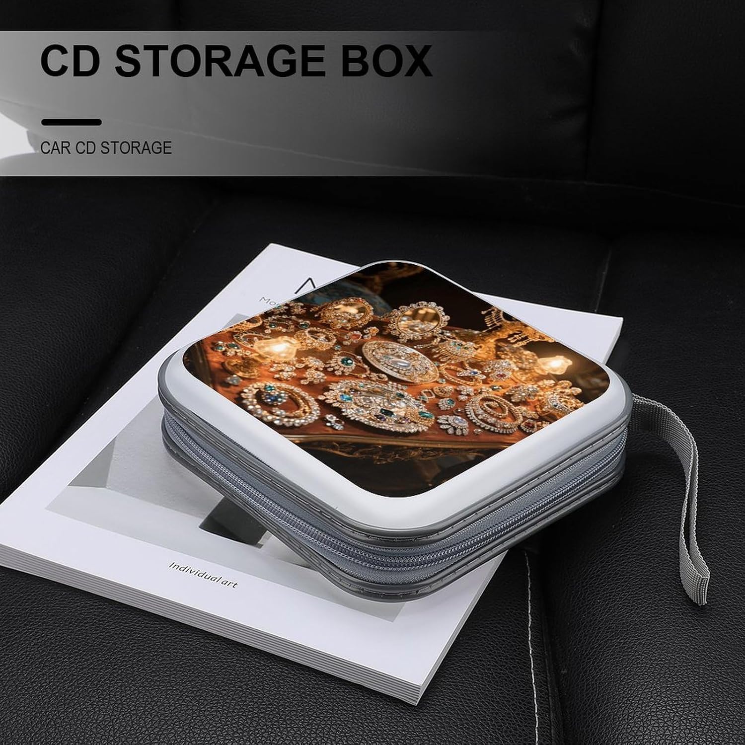 40 Capacity Hard Plastic CD DVD Disc Case Storage Binder Wallet image 5