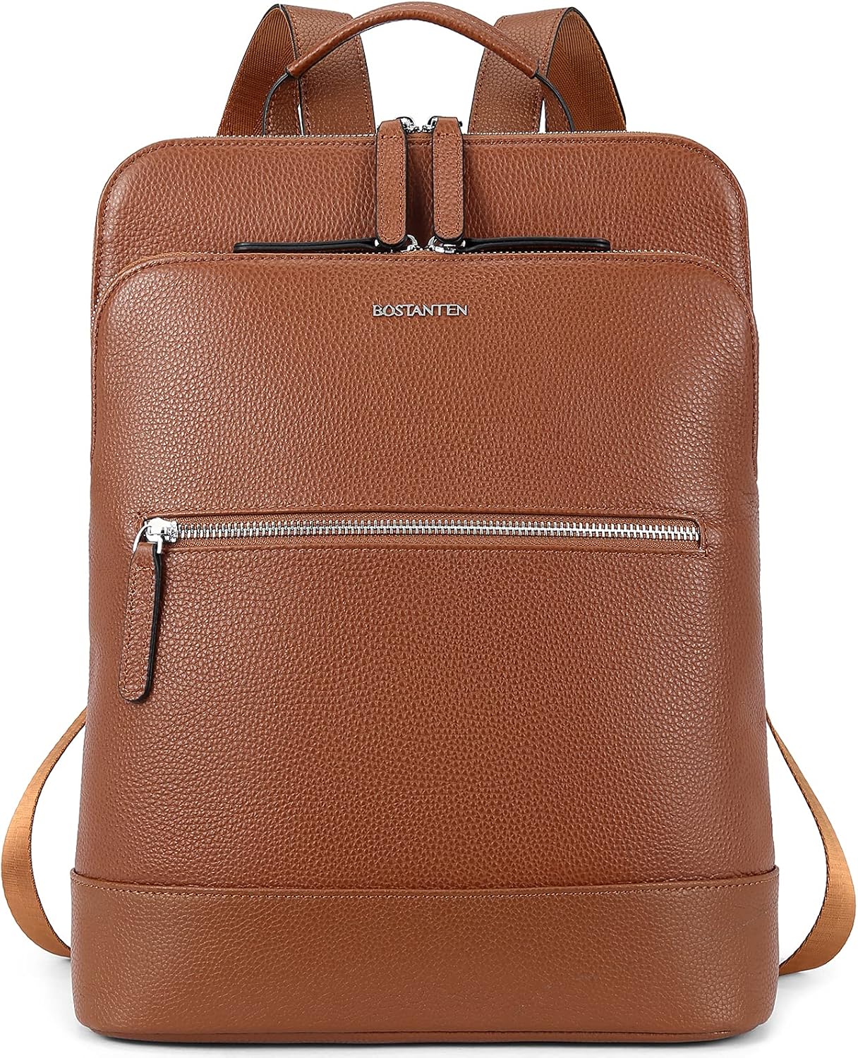 BOSTANTEN Leather Laptop Backpack for Women 15.6 inch Computer Bag Travel Work Daypack Large Size Bag