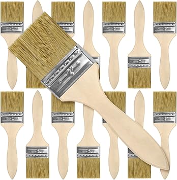 24 Pack 2 Inch Paint Brushes, All-Purpose Chip Brush Set for Painting, Stains, Varnishes, Epoxy, Glue, Crafts, Walls & Wood Furniture