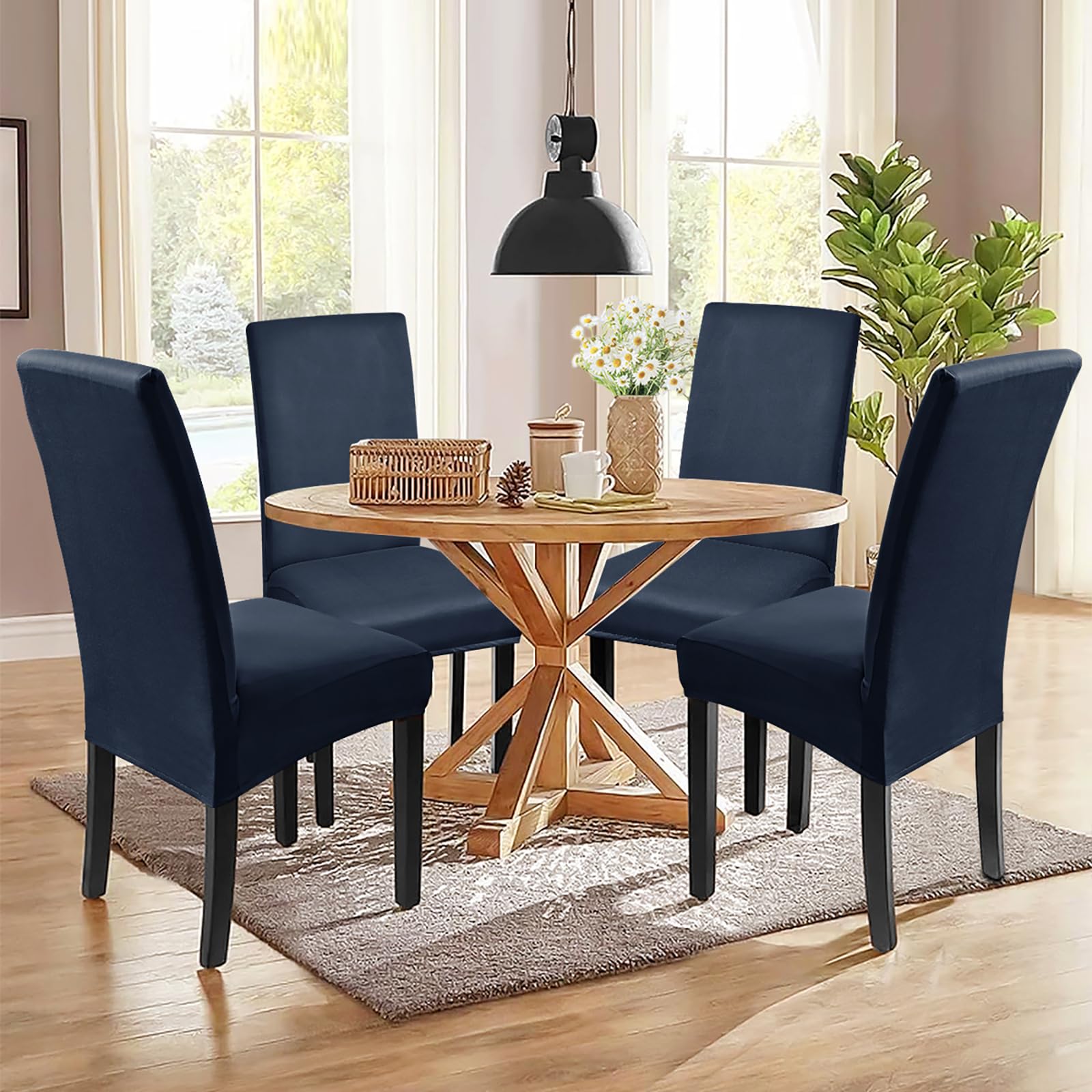 Fundas Impermeables Sillas Comedor - Fundas Sillas Parsons EláSticas Protector Sillas Cocina Lavable ExtraíBle, para Uso En Comedores, Hoteles Y Banquetes (A 10)