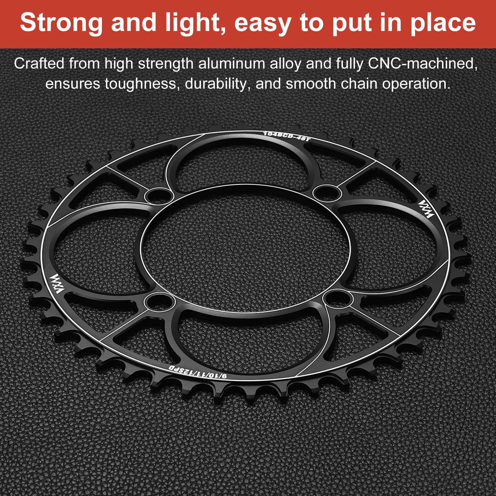 HARFINGTON 110BCD - Corona per bicicletta, 38 denti, 9/10