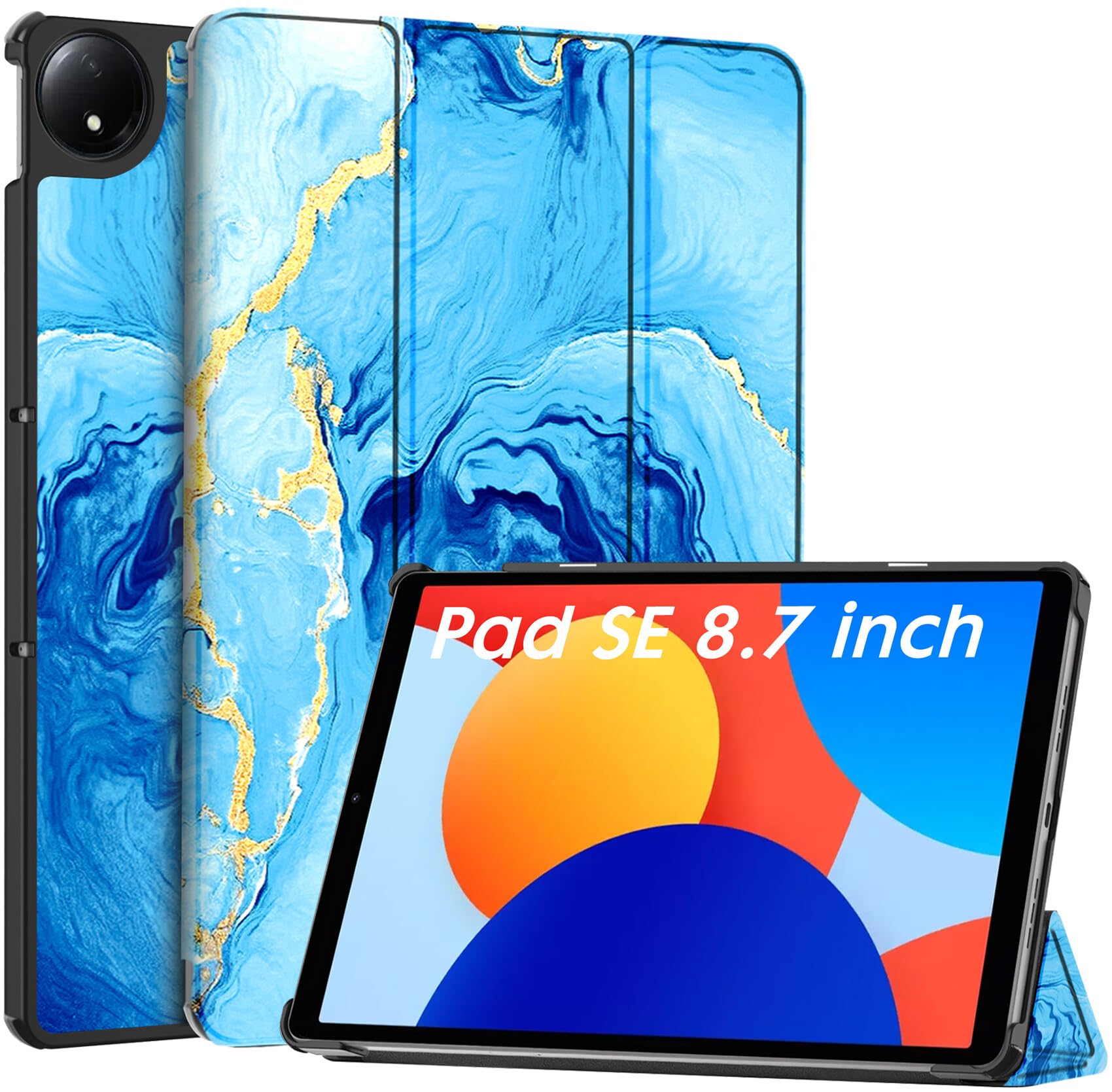 Robustrion Cover for Redmi Pad SE 4G 8.7 inch Cover Case, Trifold Flip Stand Cover Case for Redmi Pad SE 8.7 inch Tablet [Auto Sleep/Wake Support] - Ocean Blue (B0DB6M45VR) Amazon Price History, Amazon Price Tracker