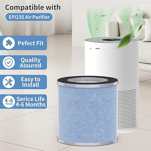 Miniatura 3 de Filtro de repuesto EPI235A compatible con el purificador de aire MEGAWISE EPI235A (solo compatible con la versión antigua antes del 21 de noviembre