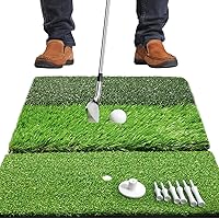 Vista 1 de Golf Hitting Mat, Golf Training Mat for Swing Path Feedback Detection Batting,Extra Replaceable Golf Practice Mat 16"x12", Golf Gifts for Men Women