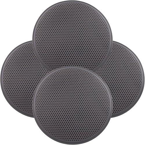Smithcraft Tapete de silicona para microondas, salvamanteles para platos calientes, ollas y sartenes, almohadillas calientes para cocina, versátil