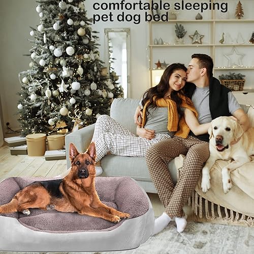 Miniatura 6 de Utotol Cama grande para perros, lavable, ortopédica, impermeable con parte inferior antideslizante