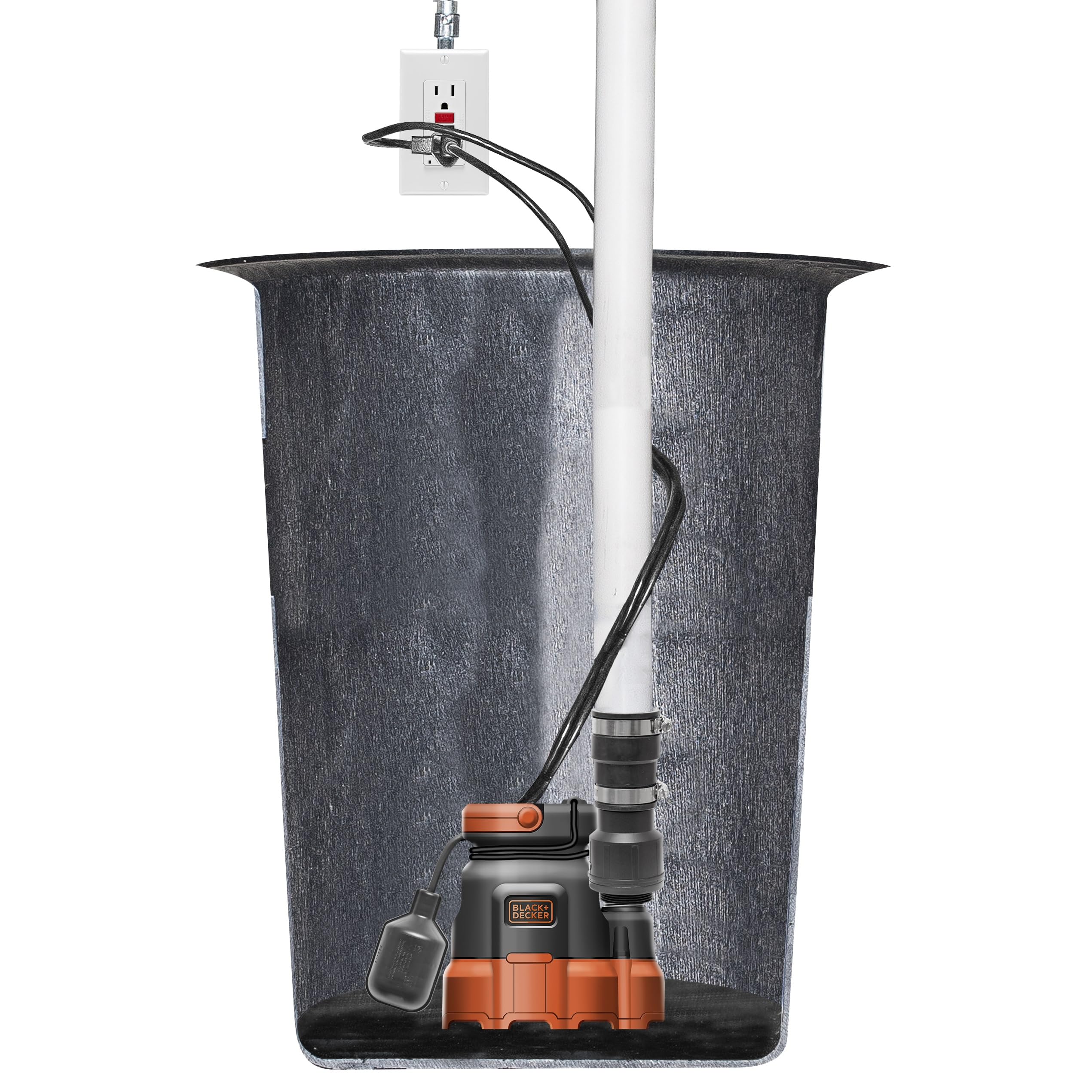 Black+Decker Pompa sommergibile da 1/4 HP, pompe fino a 2300 GPH