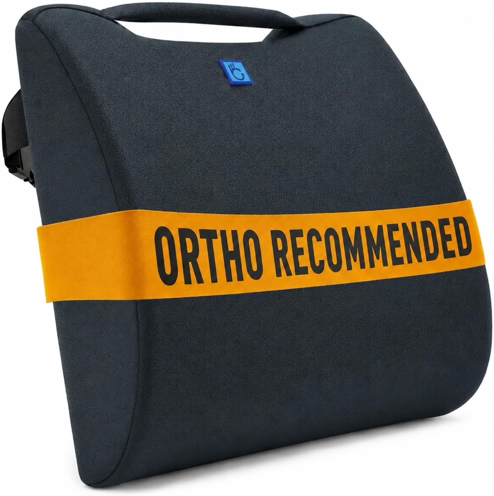 Back Support for Office Chair | 5-Year Warranty | Premium High Density Foam Lumbar Pillow | Orthopedic Backrest for Lower Back & Sciatica Pain Relief | Ergonomic Chair Cushion(Slate Grey)