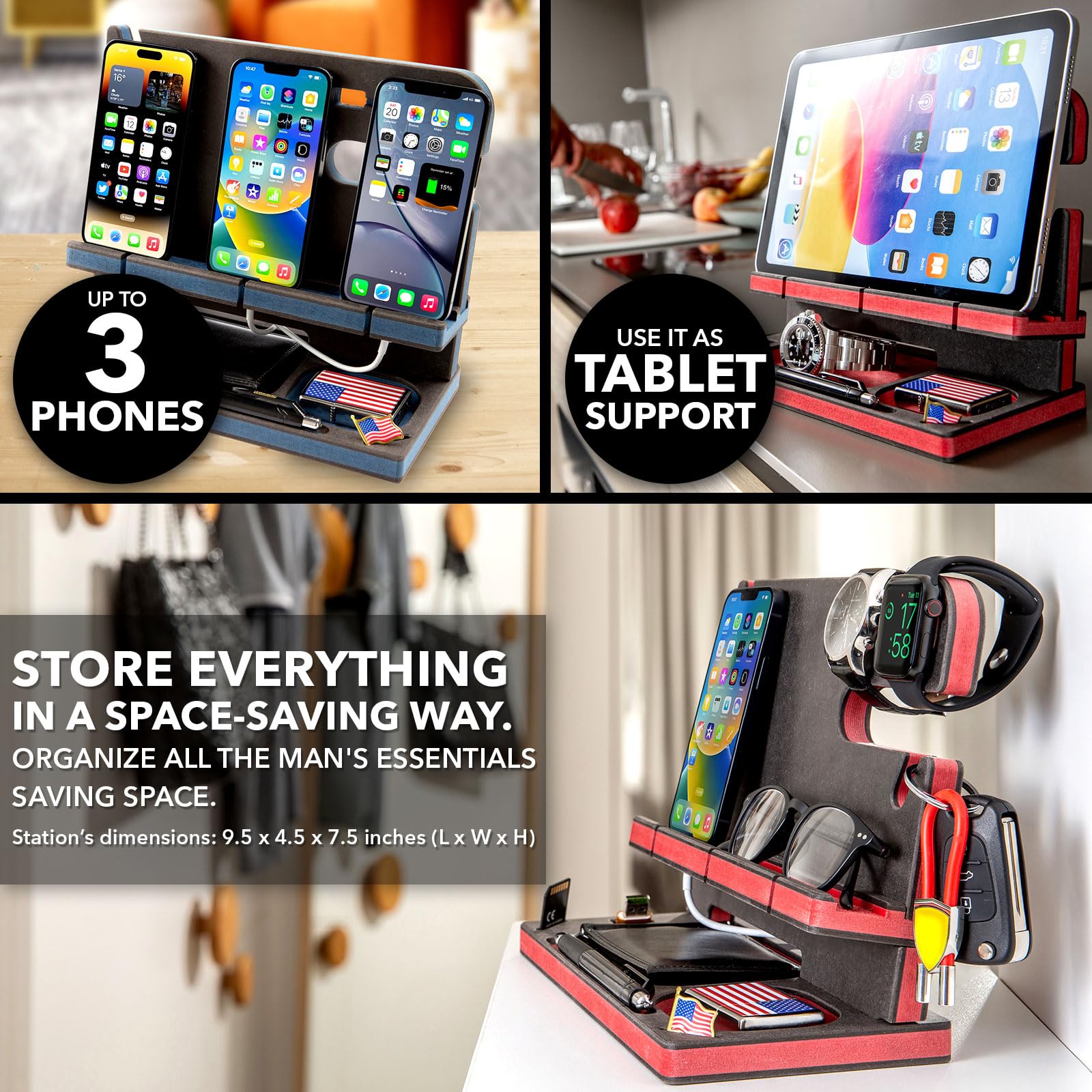 Amazon.co.jp: GRETAOTO 木製ドッキングステーション 携帯電話