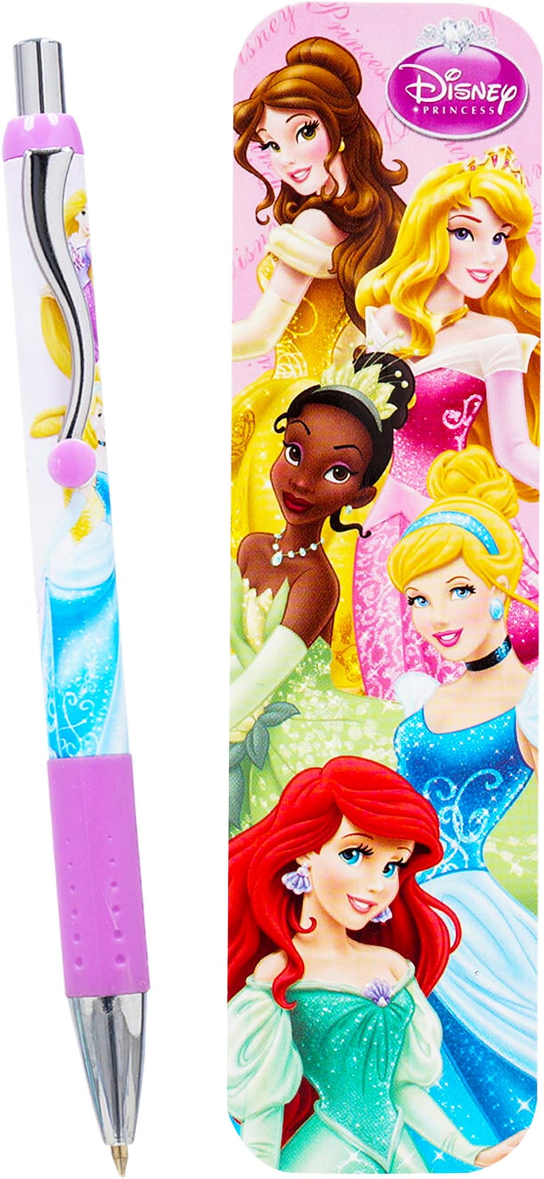 Disney Princess Pens and Bookmarks Ultimate Bundle - 6 Pack Princess School Supplies Office Decor Disney Princess Pens and Bookmarks Elsa, Anna, Ariel, Belle, And More (Disney Office Supplies)