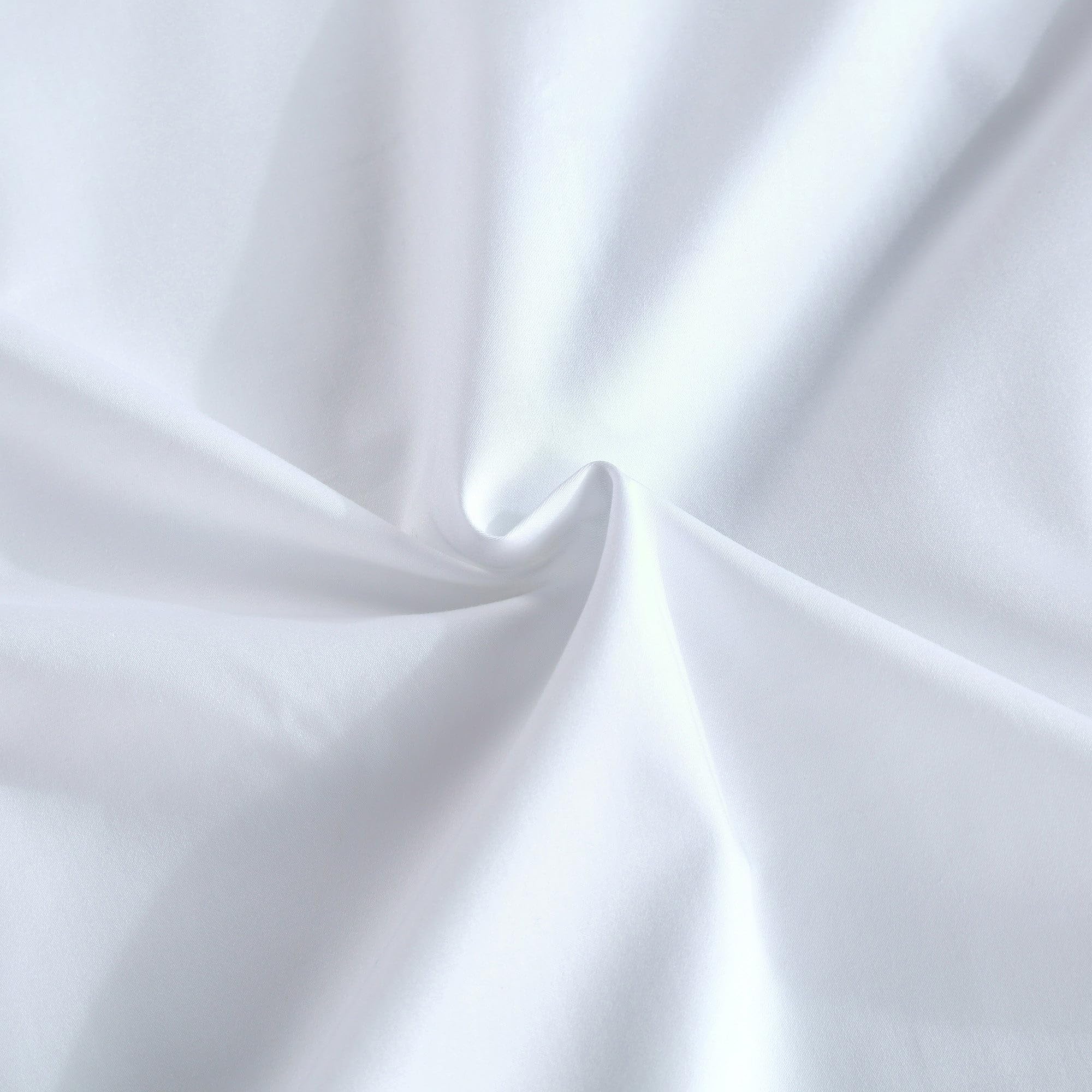 Juego de 2 fundas de almohada 100% algodón de fibra larga, con cierre de sobre en la parte posterior, de la marca Luxury Bedding TheCotton&Silk, blanco, tamaño estándar/matrimonial