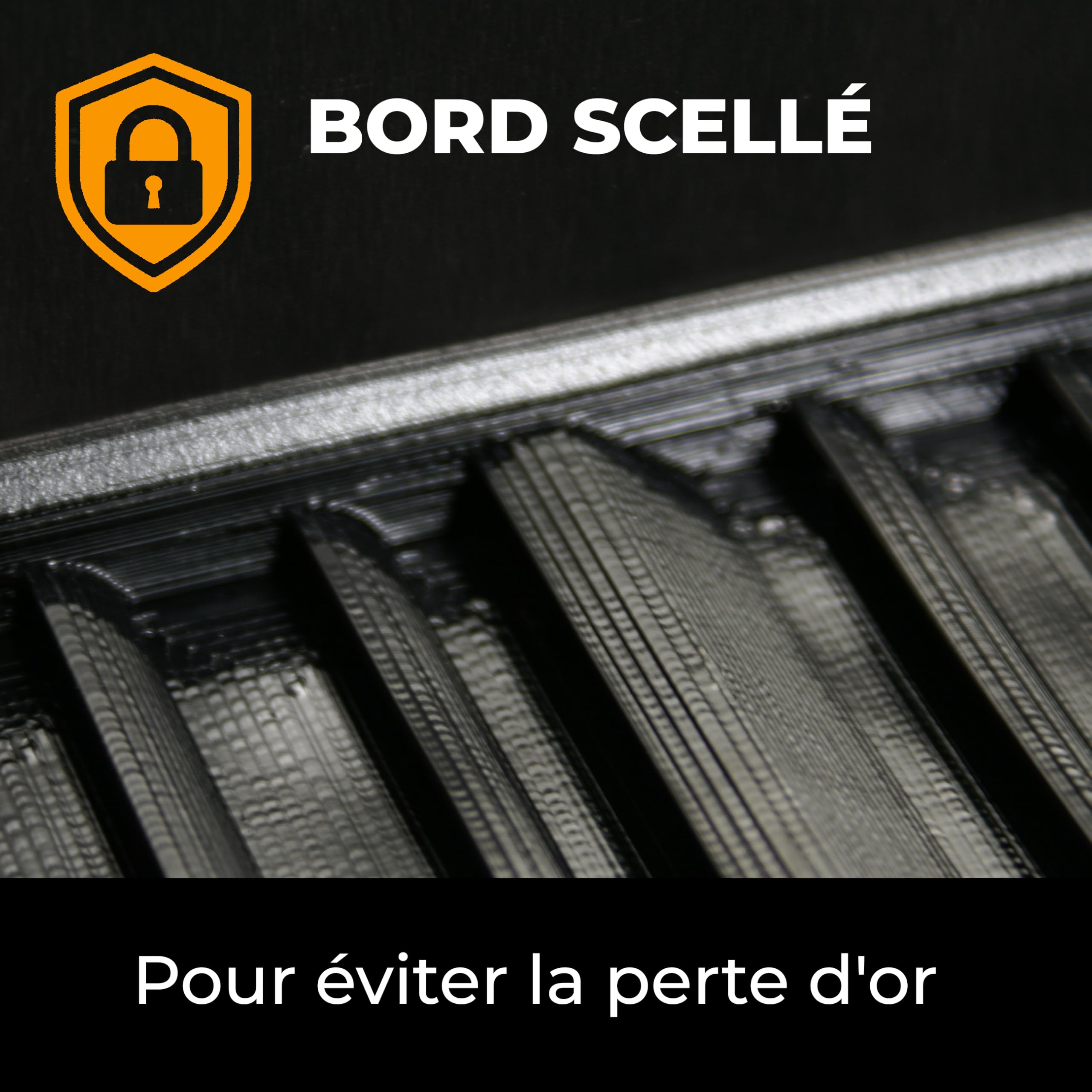 Tapis de Lavage d'or en Caoutchouc Noir découpable pour Sluice Box