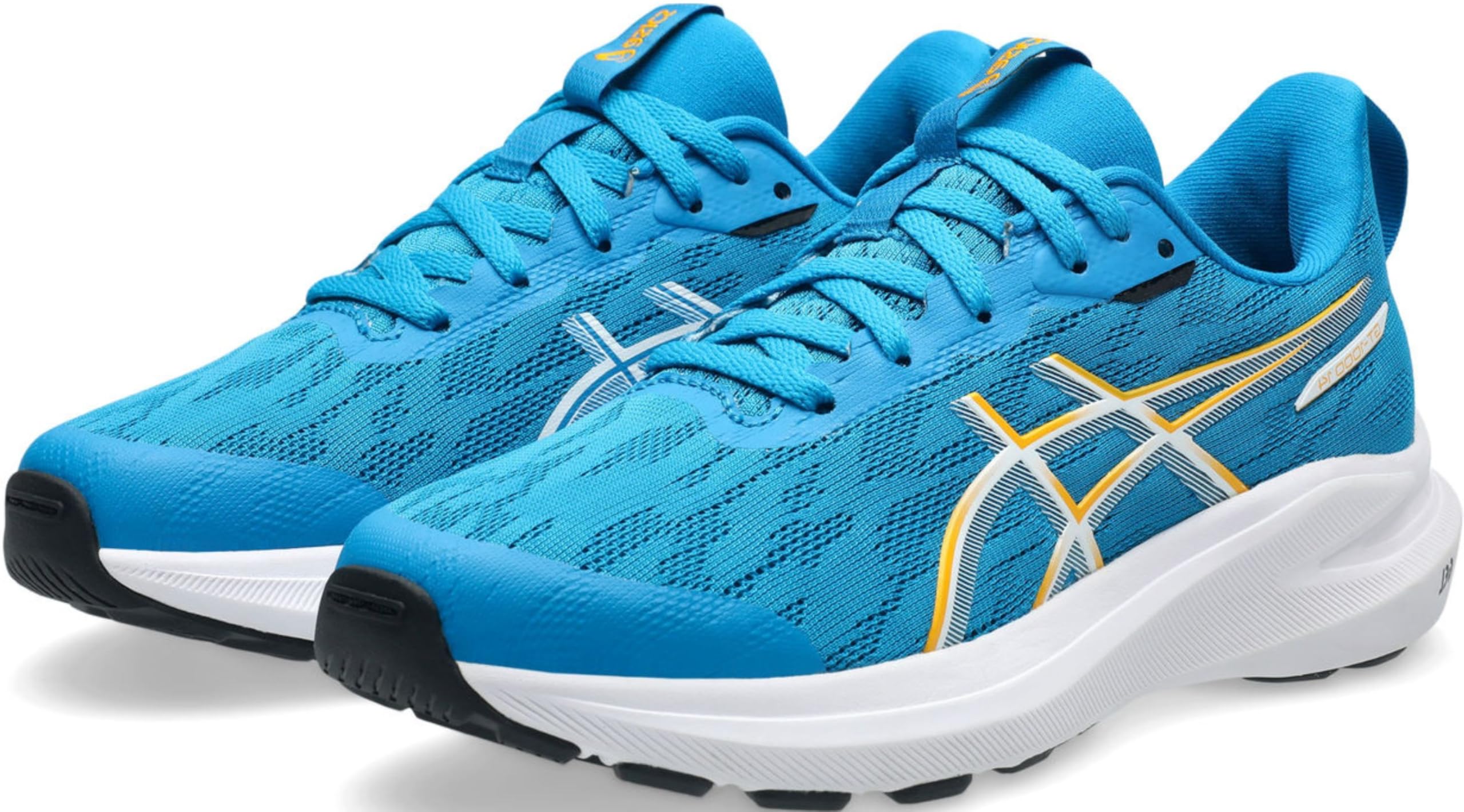 ASICS Boys Gt-1000 14 Gs Sneaker, Aegean Blue Yamabuki, 3.5 UK