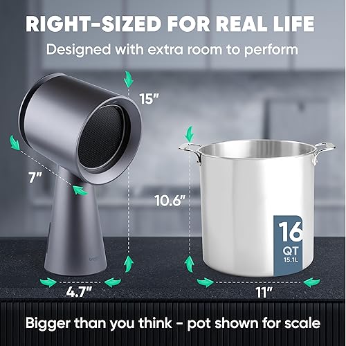 Miniatura 2 de Campana extractora portátil con 6 filtros de carbono de repuesto, ventilador de escape de cocina con filtros de carbono para caravanas, cocina de