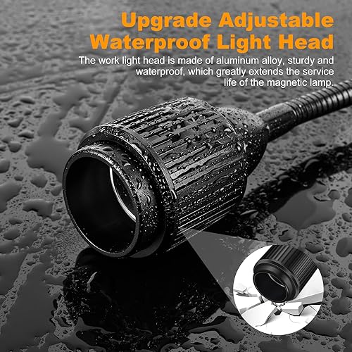 Miniatura 4 de Luz de trabajo magnética de 7 W, lámparas de escritorio magnéticas con fucos ajustables y cuello de cisne flexible, luz para máquina de coser, luces