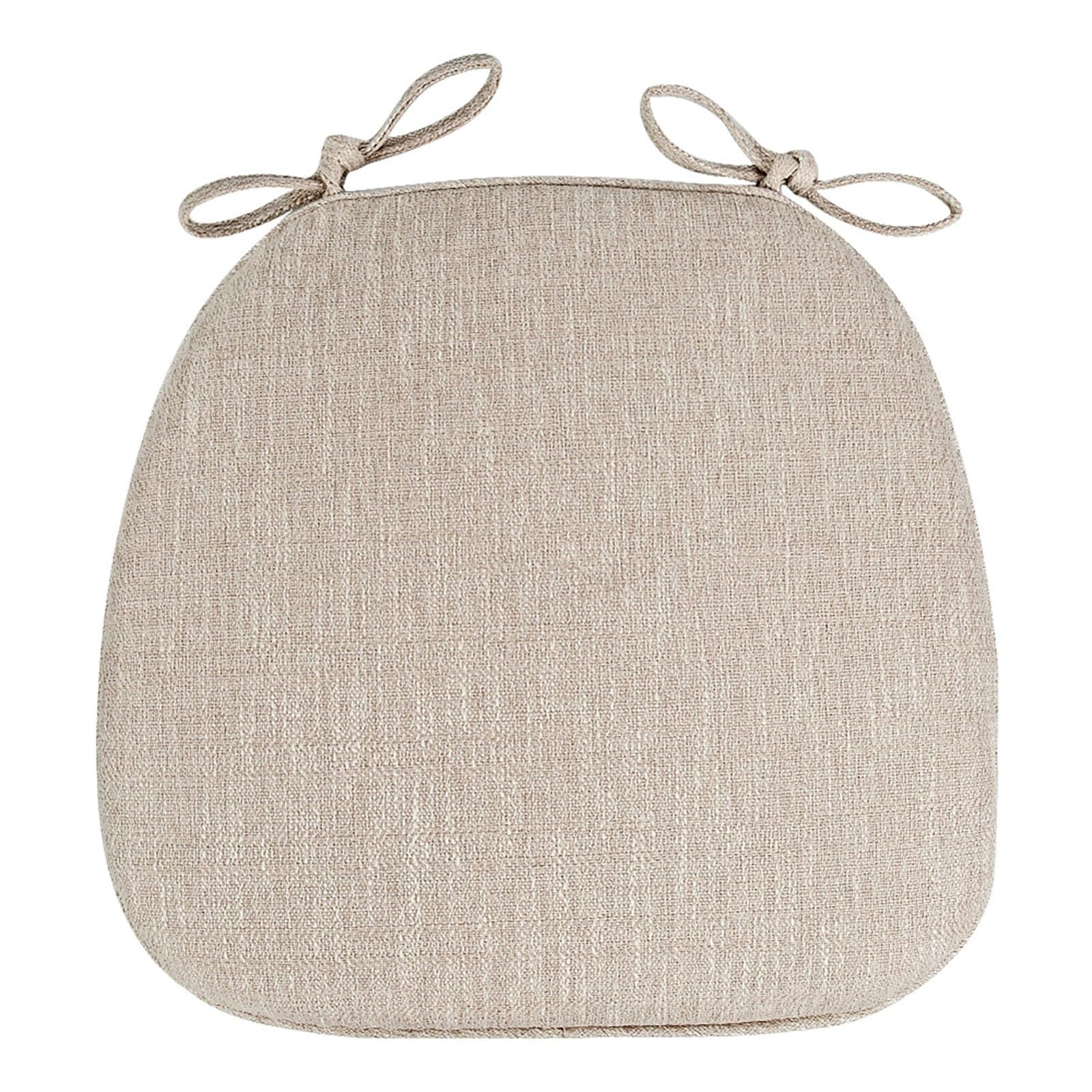 Achimlt Dining Chair Seat Cushion Pad U-Shaped, Linen Seat Pads with Ties and Zipper Removable Covers Non Slip Chair Cushions for Indoor Home Kitchen Patio Garden Office Dining Chairs Pads (Beige)