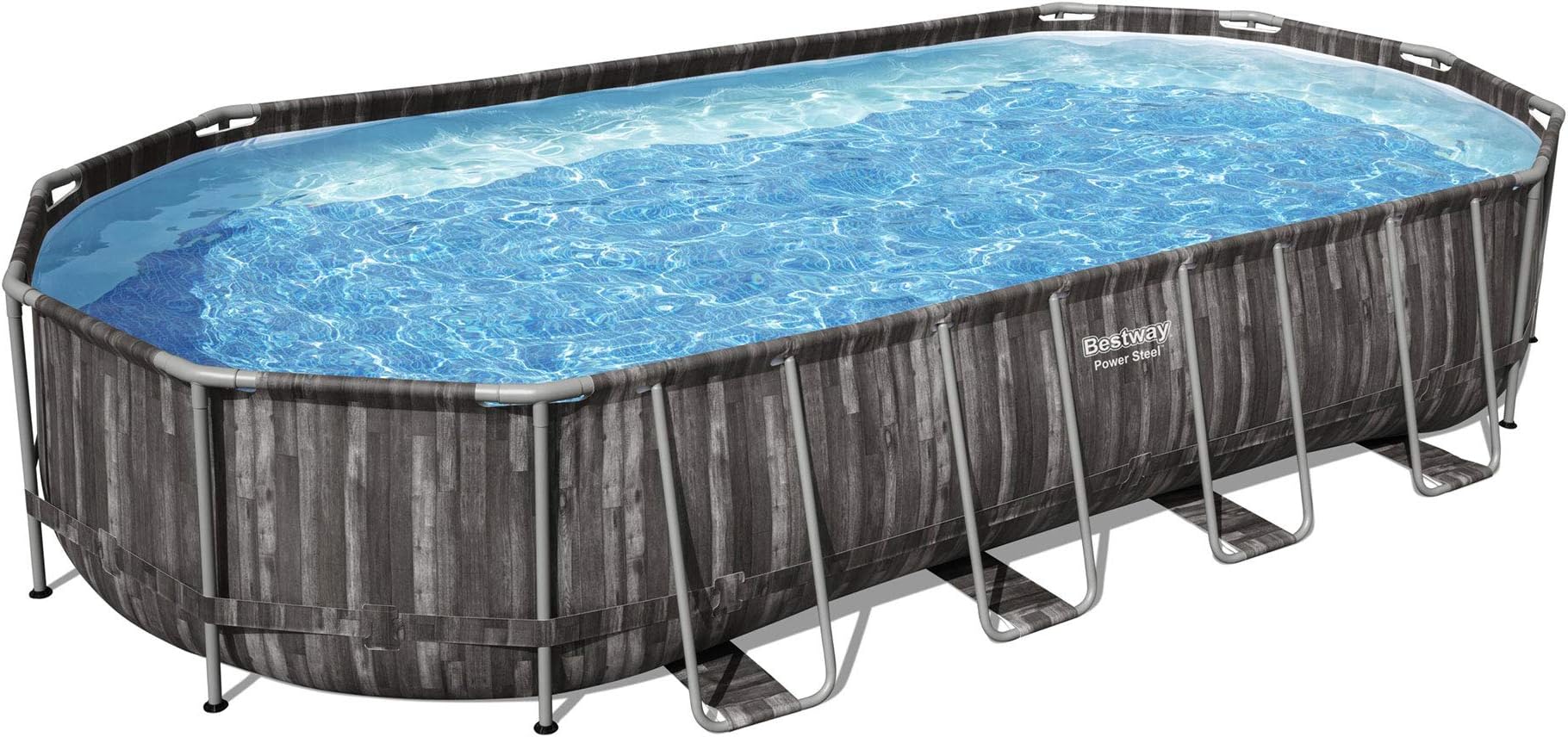 Bestway Power Steel 31'4" x 16' x 52" Rectangular Above Ground Pool Set ...
