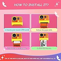 Vista 6 de 15 Rollos de Papel de Reemplazo para Cámara Instantánea, Papel de Reemplazo para Impresora de Cámara Instantánea HD Kidizoom para la Mayoría