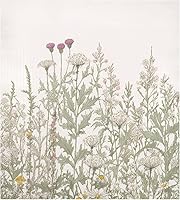 Vista 1 de Funda magnética para lavavajillas con diseño de flores de hierbas, cubierta magnética reutilizable para refrigerador, calcomanías para microondas