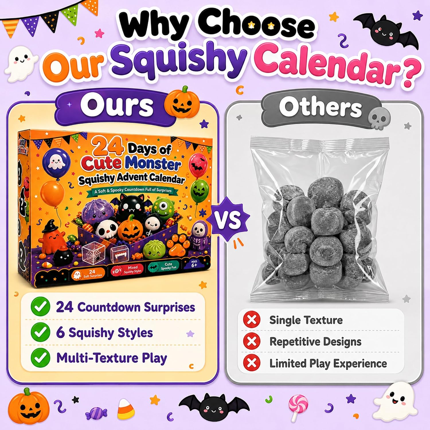 Funewest 24 Day Halloween Squishy Advent Calendar 2026 for Kids image 3