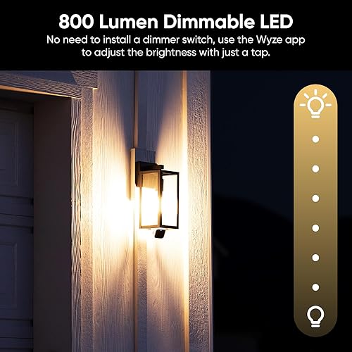 Miniatura 6 de WYZE Cámara de seguridad con bombilla, 2K HD cámara de bombilla para exteriores, visión nocturna a color, bombilla LED regulable, detección de