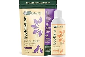 EcoEars Dog Ear Cleaner & EcoImmune Immune Support Supplement Bundle