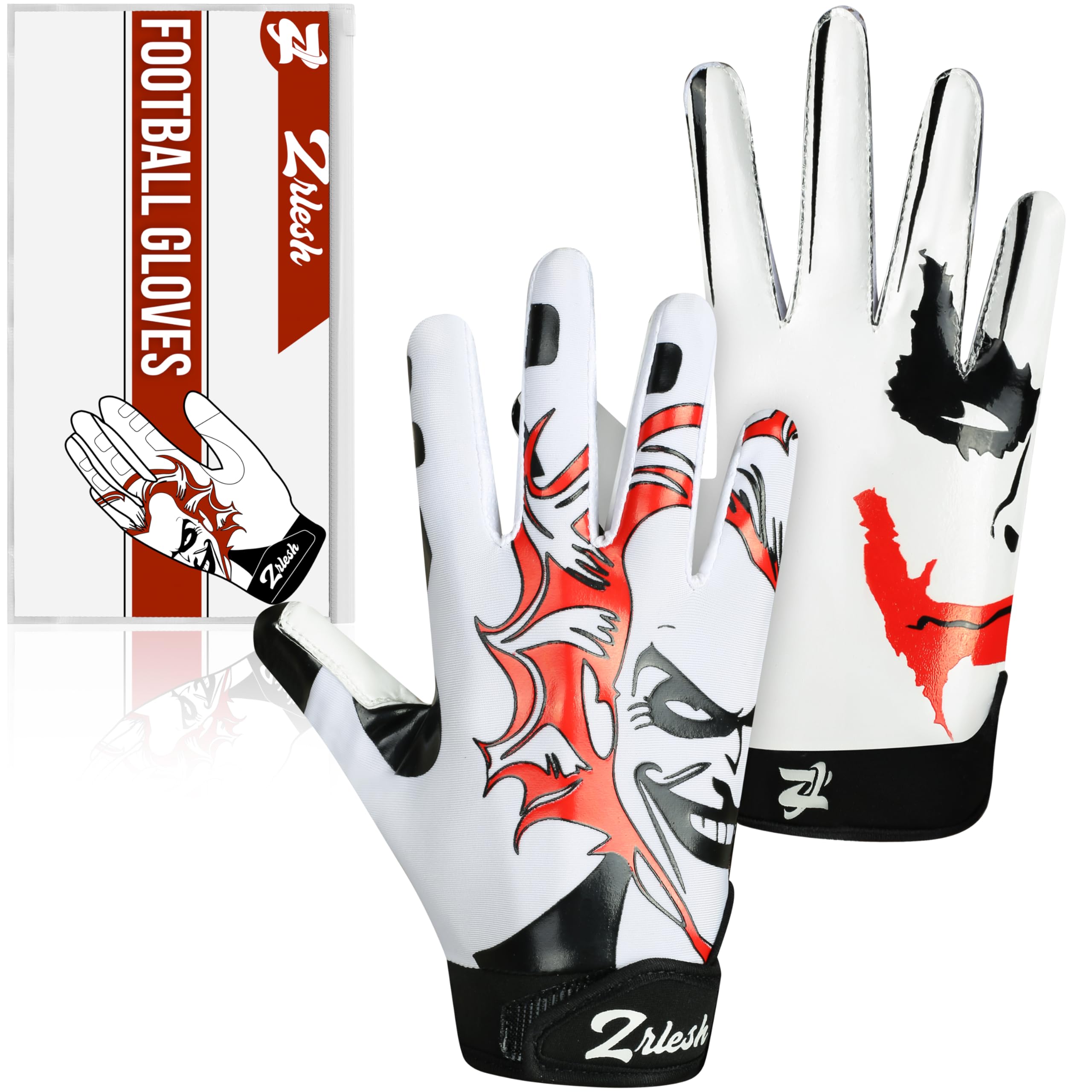 Guantes de fútbol para adultos, guantes de fútbol de rendimiento mejorado y guantes de fútbol de alto agarre para adultos y niños