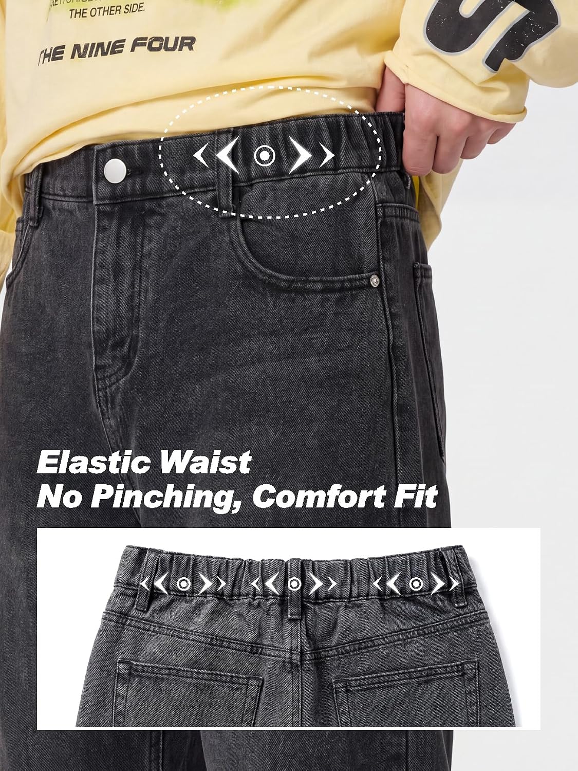 Mens Baggy Wide Leg Denim Shorts Loose Fit 3/4 Capri Jean Jorts Lightweight Y2K Streetwear Below Knee Summer Shorts