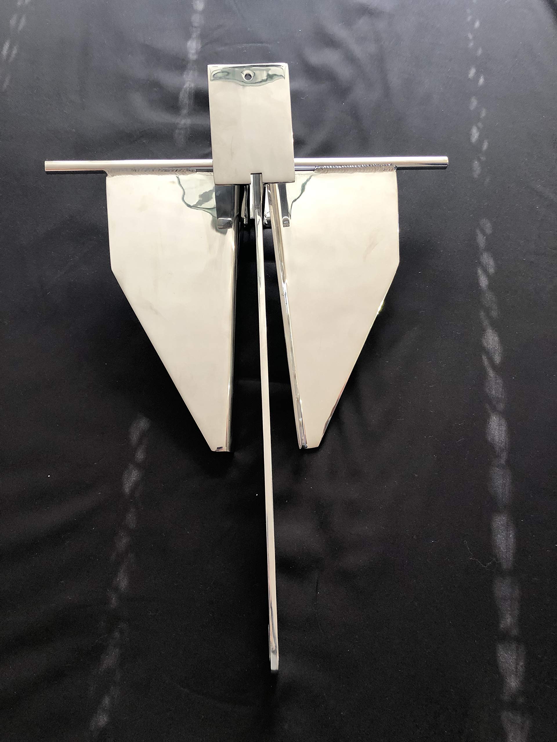 US Stainless Stainless Steel 316 Fluke Anchor 22 lbs (10kg) Marine Grade Polished