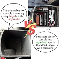 Vista 4 de RUNROAD Bandeja organizadora de consola central compatible con accesorios Kia Seltos 2020 2021 2022 2022 2023 2024 2025 2026, bandeja de inserción