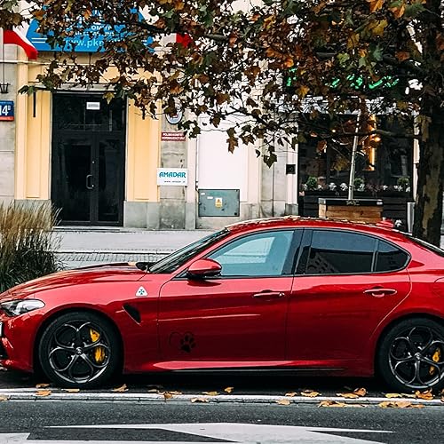 Miniatura 10 de Calcomanía de vinilo de corazón de perro con diseño de pata de perro, paquete de 3 calcomanías con estampado de patas de cachorro para ventana de