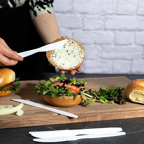 Miniatura 4 de Crystalware - Cuchillos de plástico pesados, 100caja, transparente