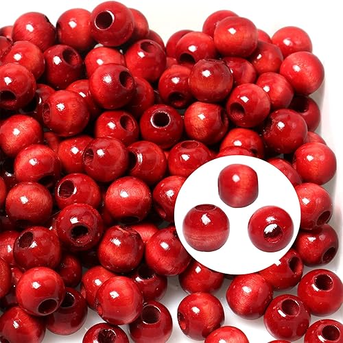 50 cuentas de madera negra de 0.59 pulgadas con agujero de 0.19 pulgadas para hacer manualidades, cuentas de macramé de madera de tamaño suave y