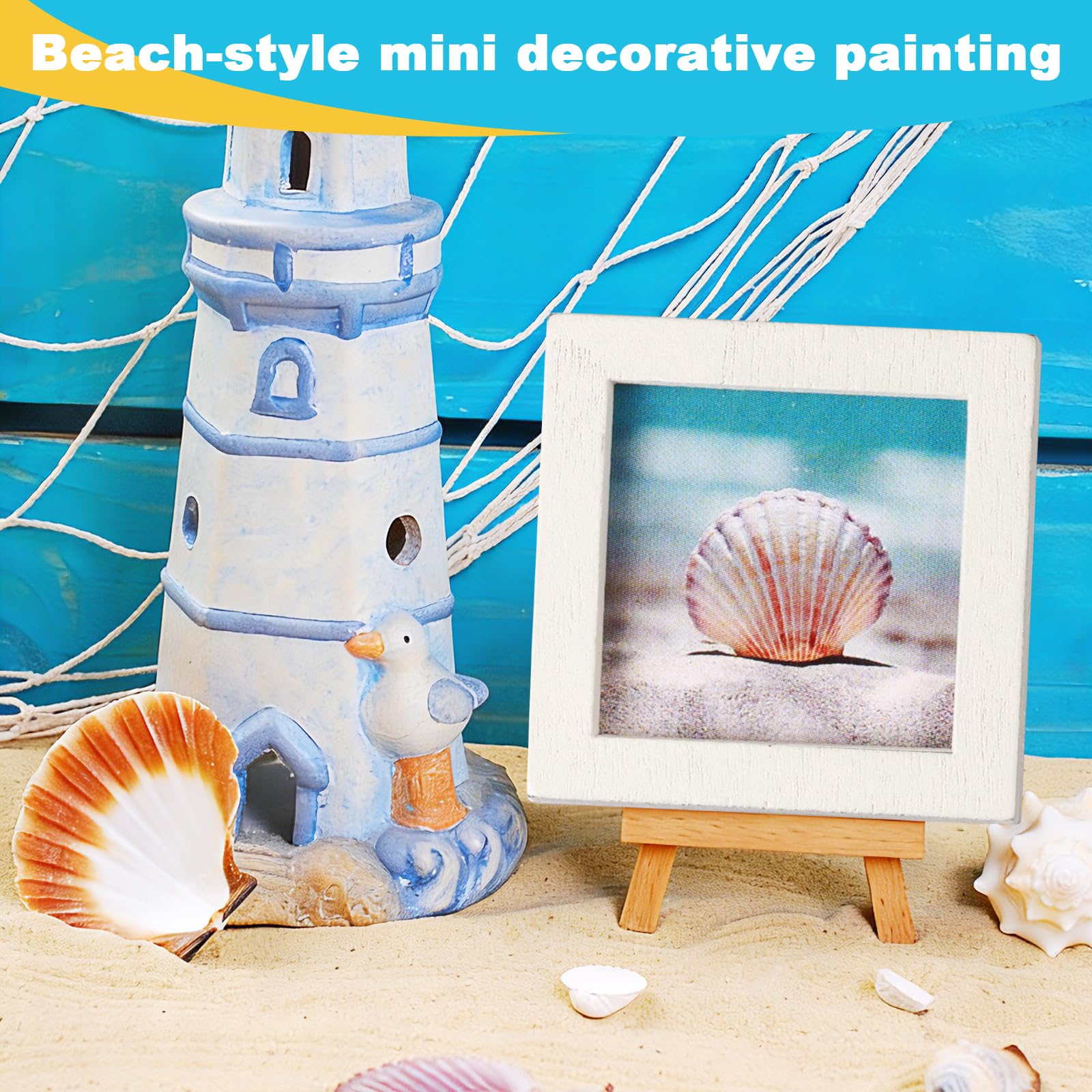 WENXINWIN 6 PCS Wooden Mini Photo Frames, Themed Dollhouse Accessories - Image 2