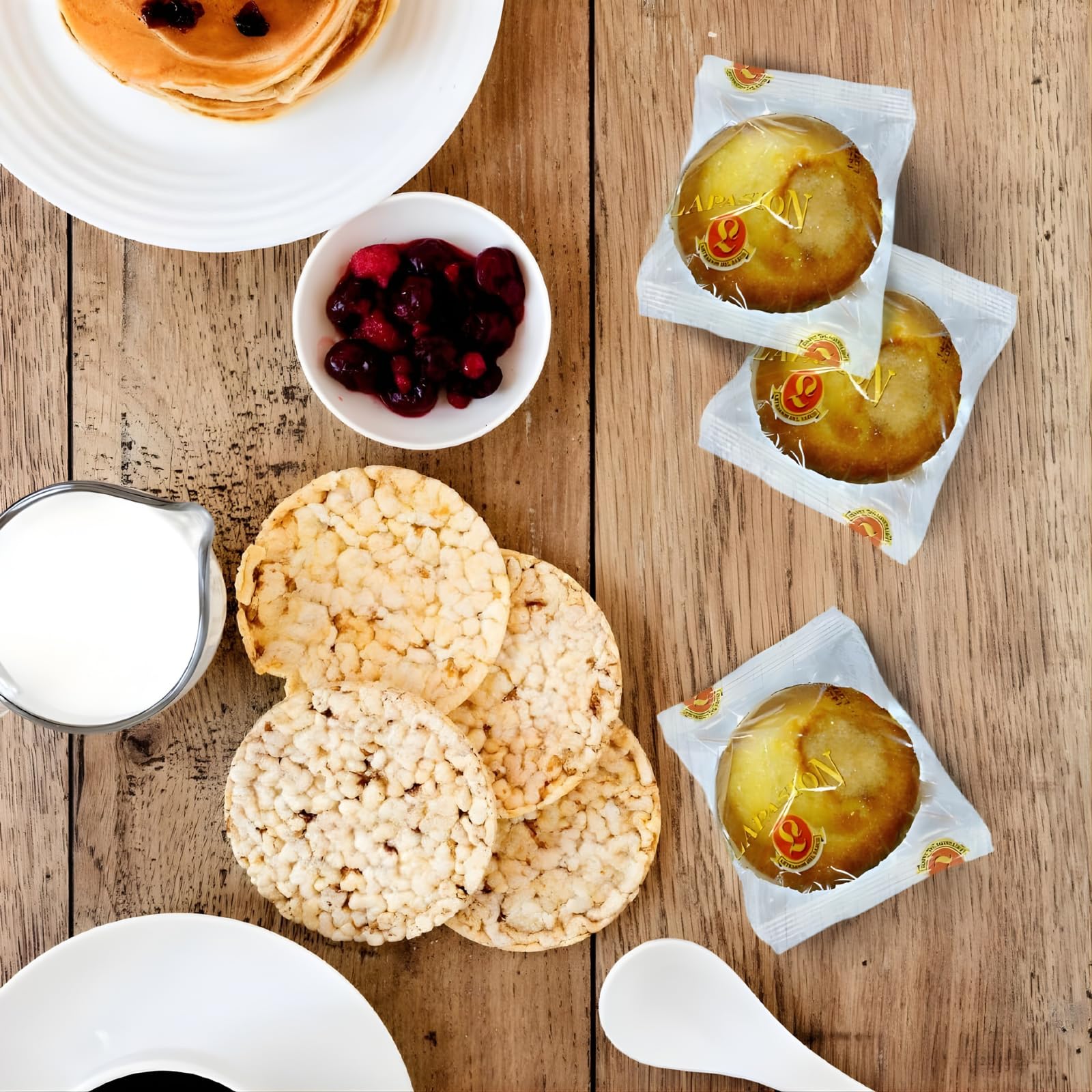 Boîte assortie pour petit-déjeuner | Sobaos traditionnels | Gâteaux pépitos à l'œuf | Gâteau Coc | Cupcakes ronds | Idéal pour goûter et petit déjeuner