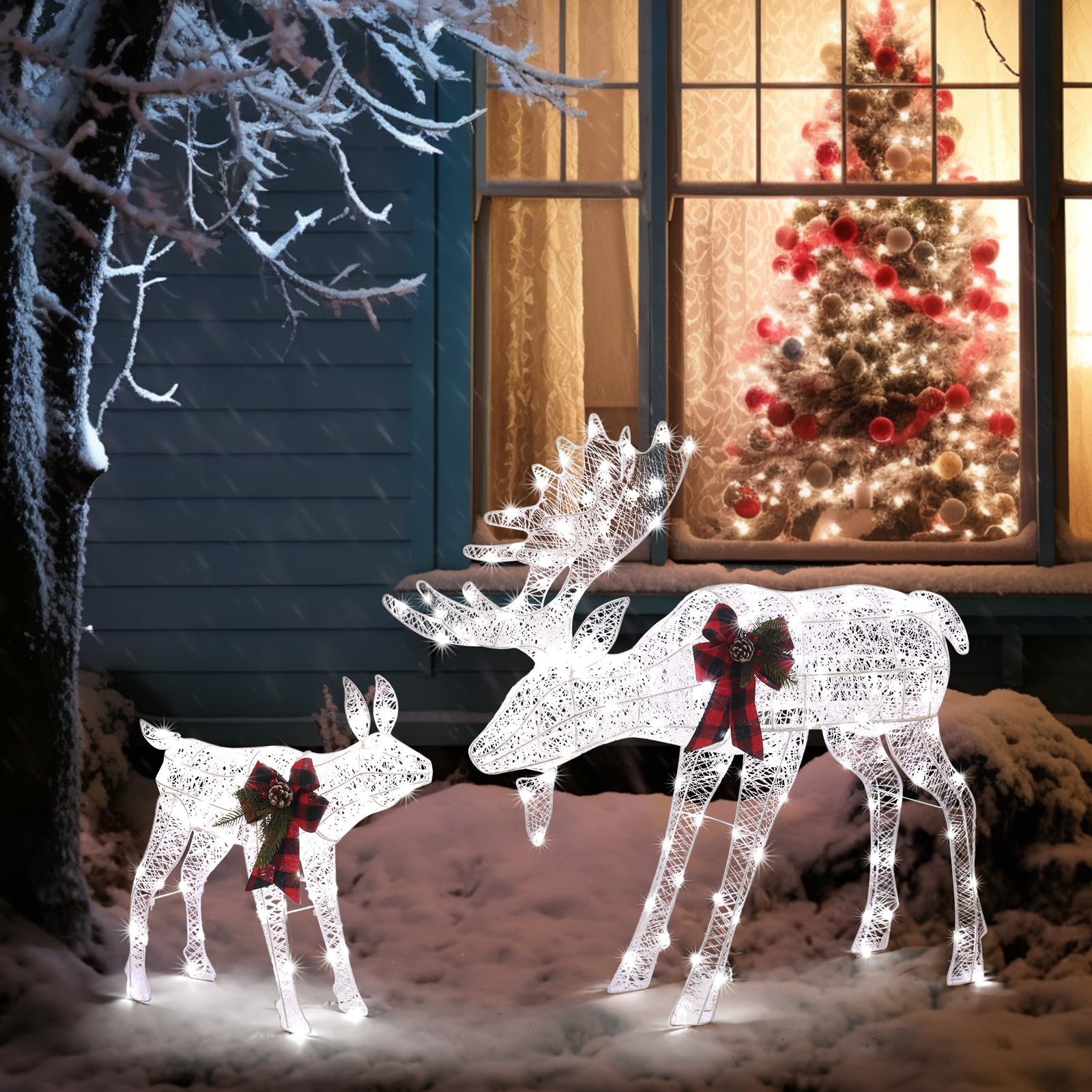 Amazon.com : 2pcs 4ft Moose Yard Light for Christmas Outdoor Yard